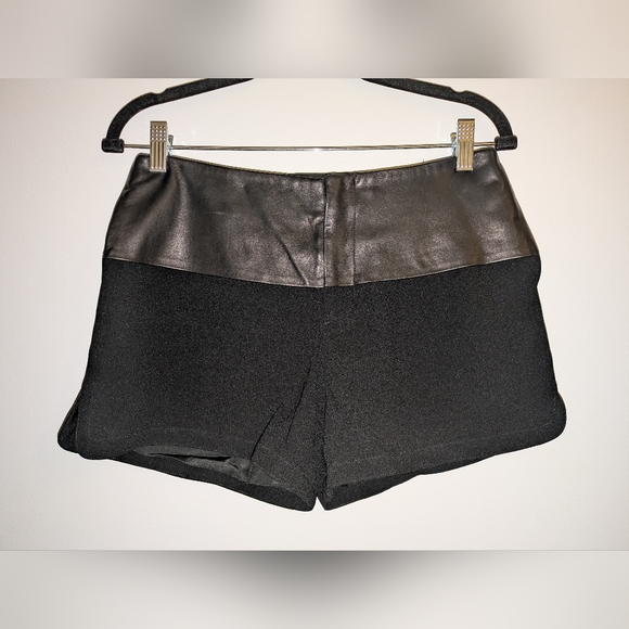 Rag & Bone 100% Lamb Leather Black Kelly Short Size 4 - Picture 5 of 8